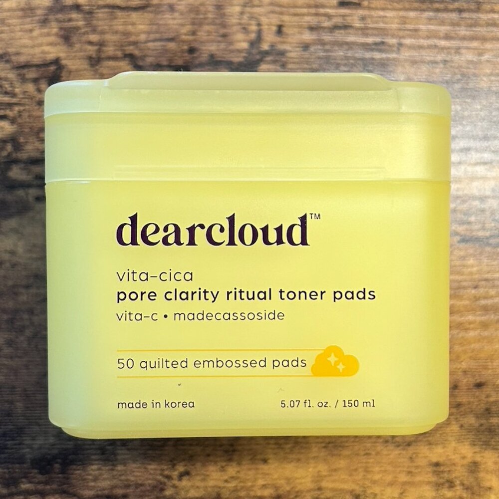 Dearcloud Vita-Cica Pore Clarity Toner Pads 50ct NIB Brightening & Pore Care